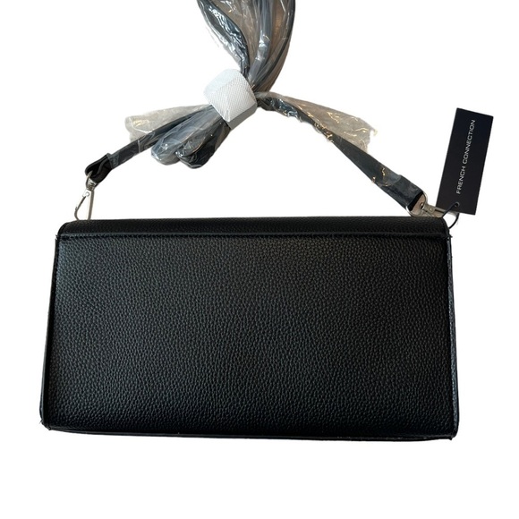 NWT French Connection Kitty Pebble Shoulder Bag - Black - Picture 2 of 16